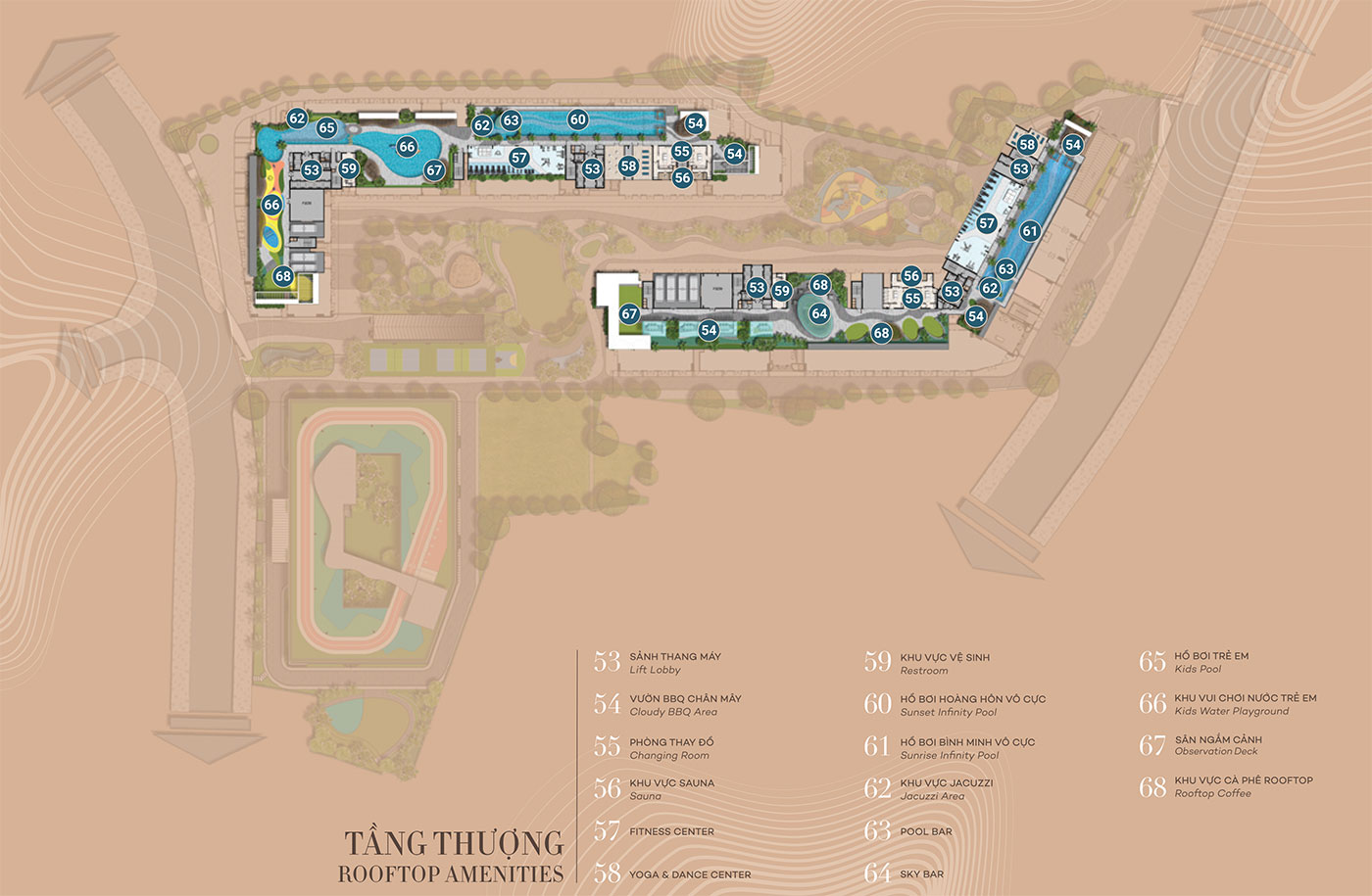 Tiện ích tầng sân thượng dự án The Gió Riverside