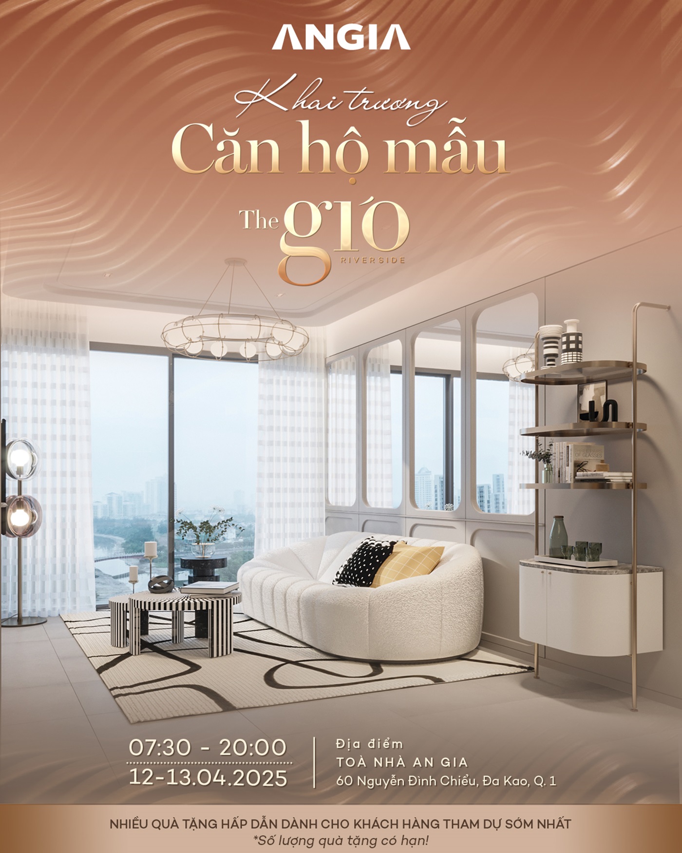 Địa chỉ Nhà mẫu và không gian căn hộ The Gió Riverside Dĩ An