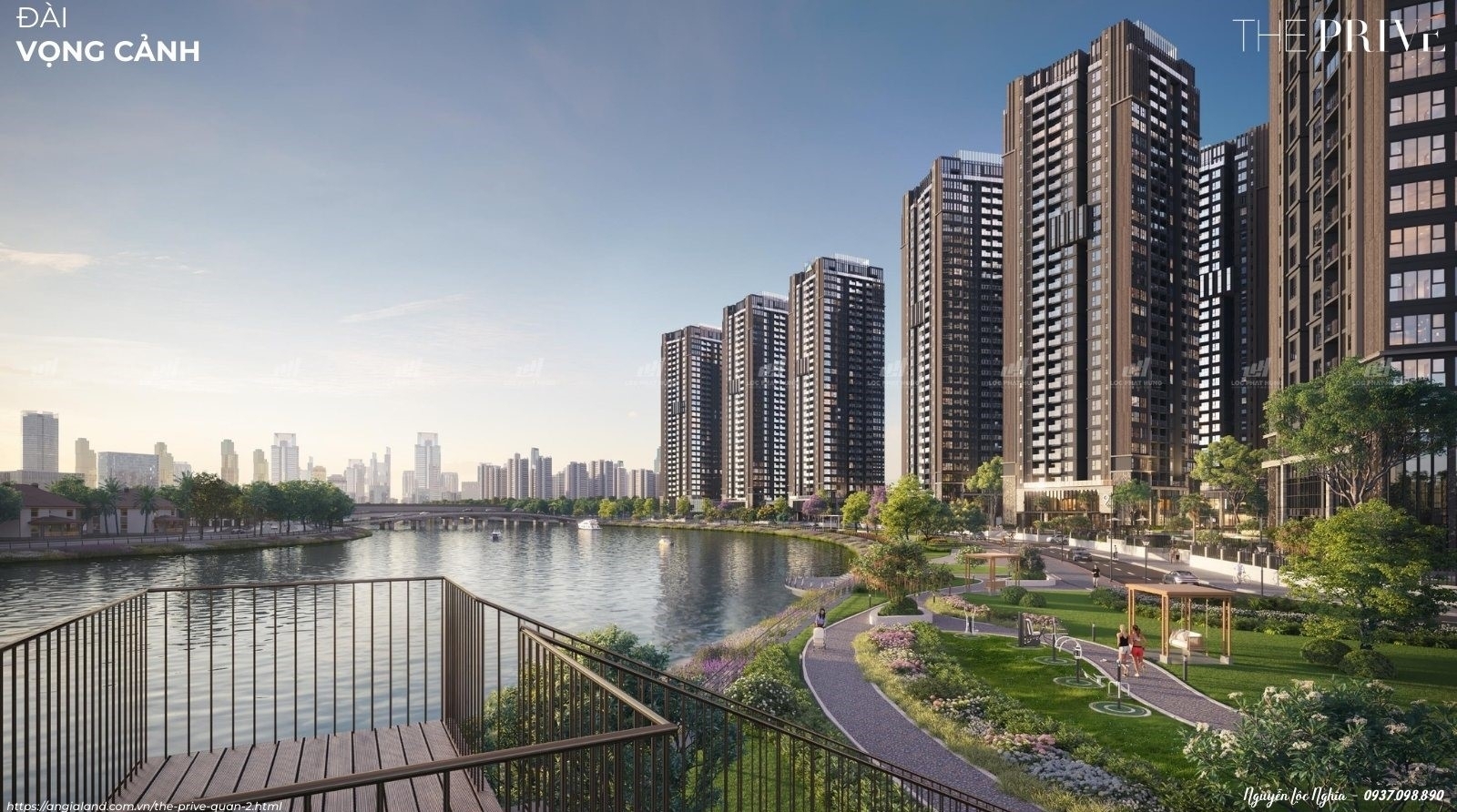 Đài Vọng Cảnh The Privé: Tận Hưởng Tầm Nhìn Panorama Tuyệt Đẹp Ra Sông và Thành Phố Tại Dự Án Căn Hộ The Privé Quận 2