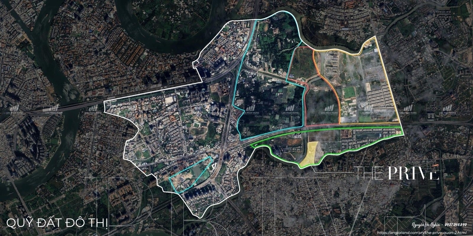 Địa Chỉ và Vị Trí Dự Án Căn Hộ The Privé Quận 2 Đất Xanh - Khu Dân Cư Nam Rạch Chiếc