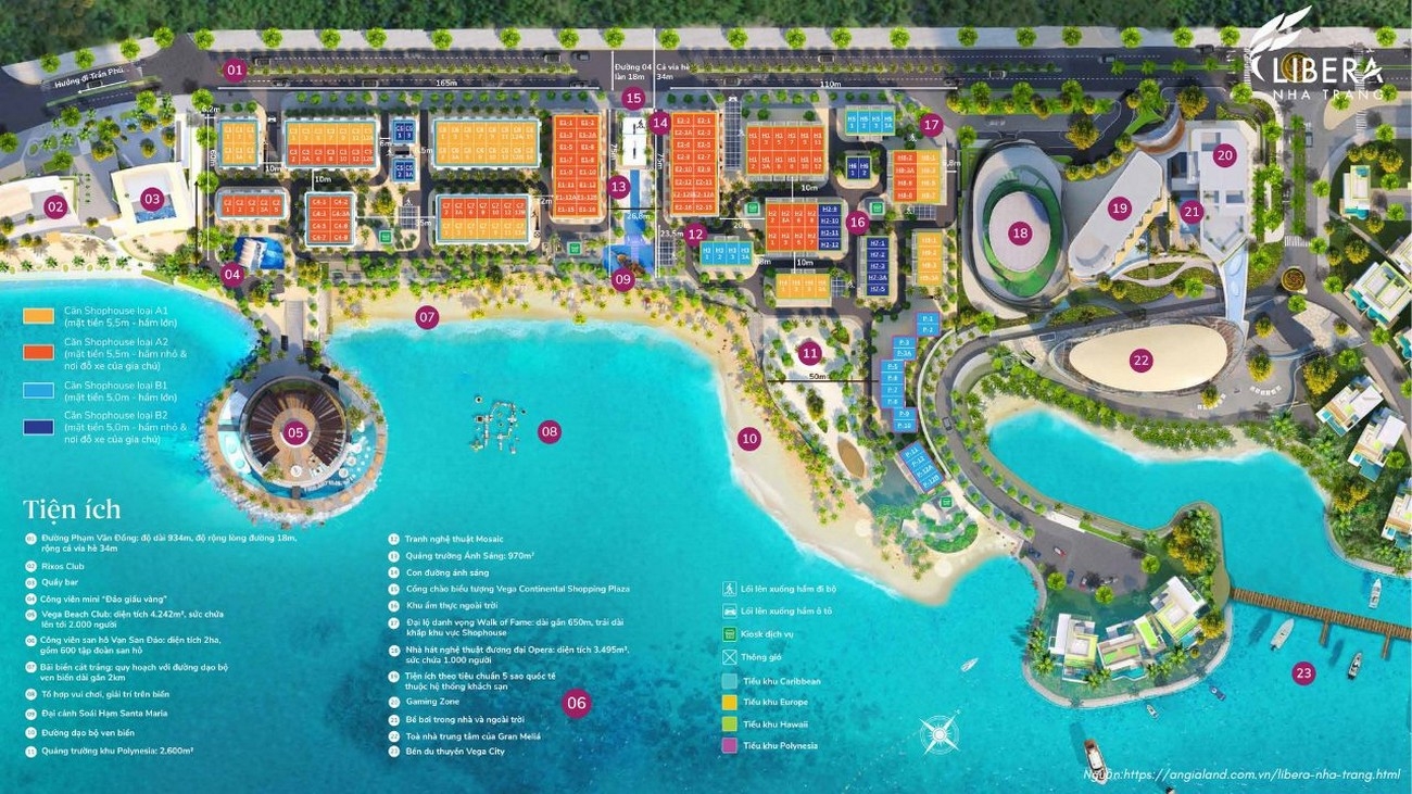 Mặt Bằng Shophouse Libera Nha Trang