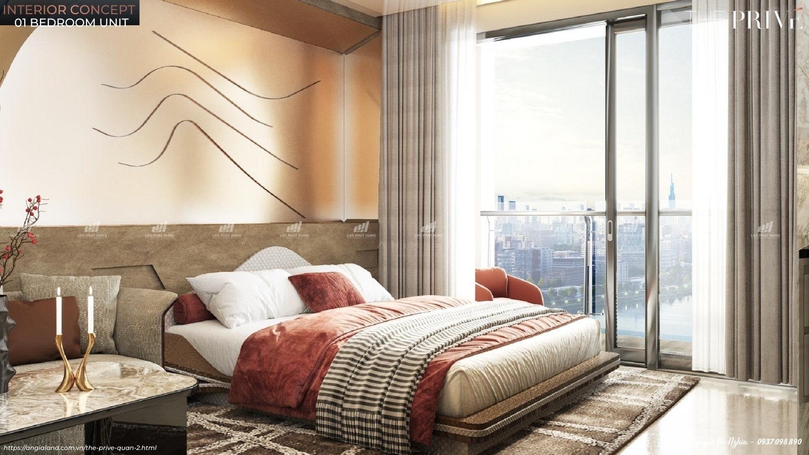 Nha Mau Can Ho 1 Phong Ngu Du An The Prive Quan 2 Dat Xanh 4