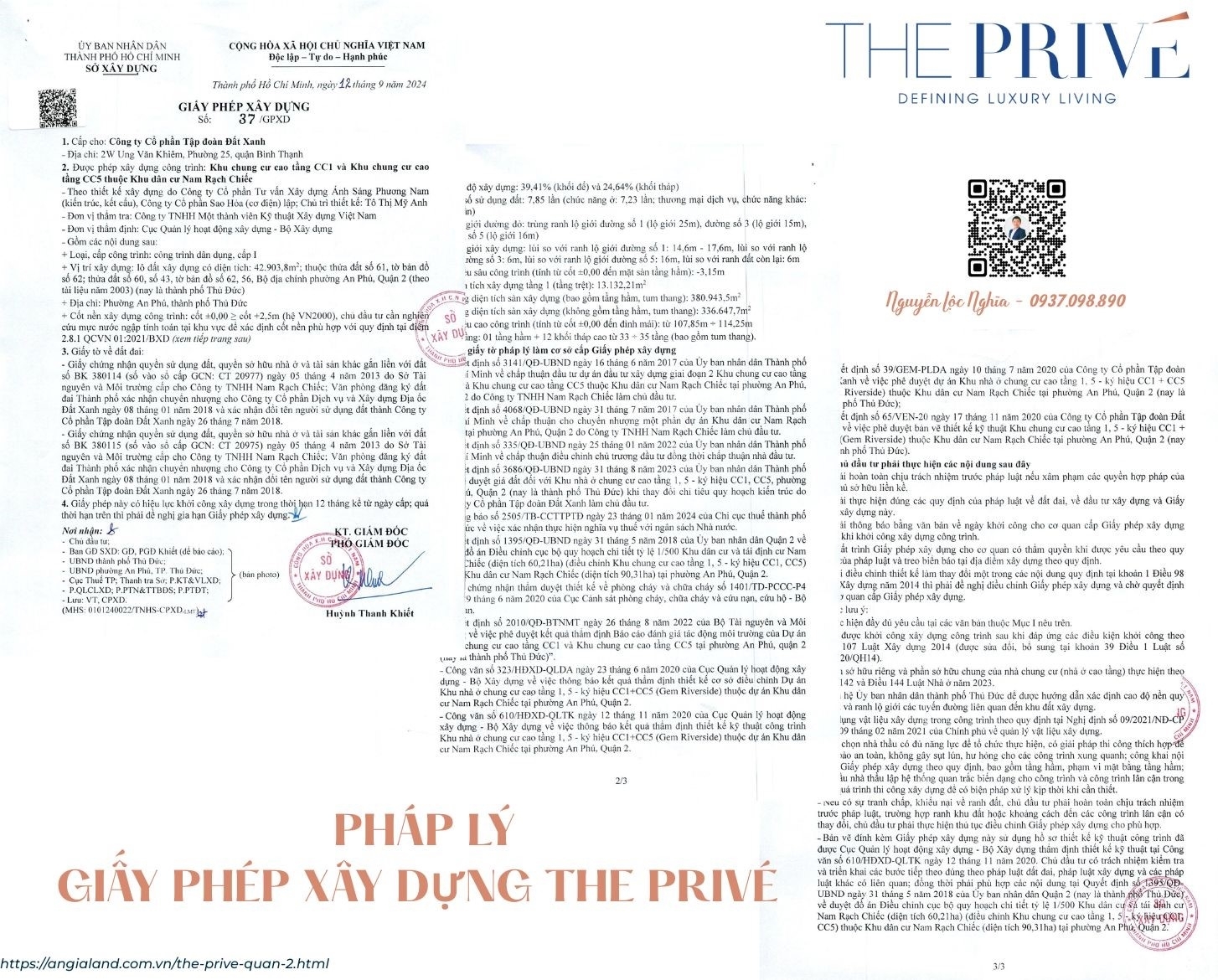 Pháp Lý Dự án Căn Hộ Chung Cư The Privé Quận 2