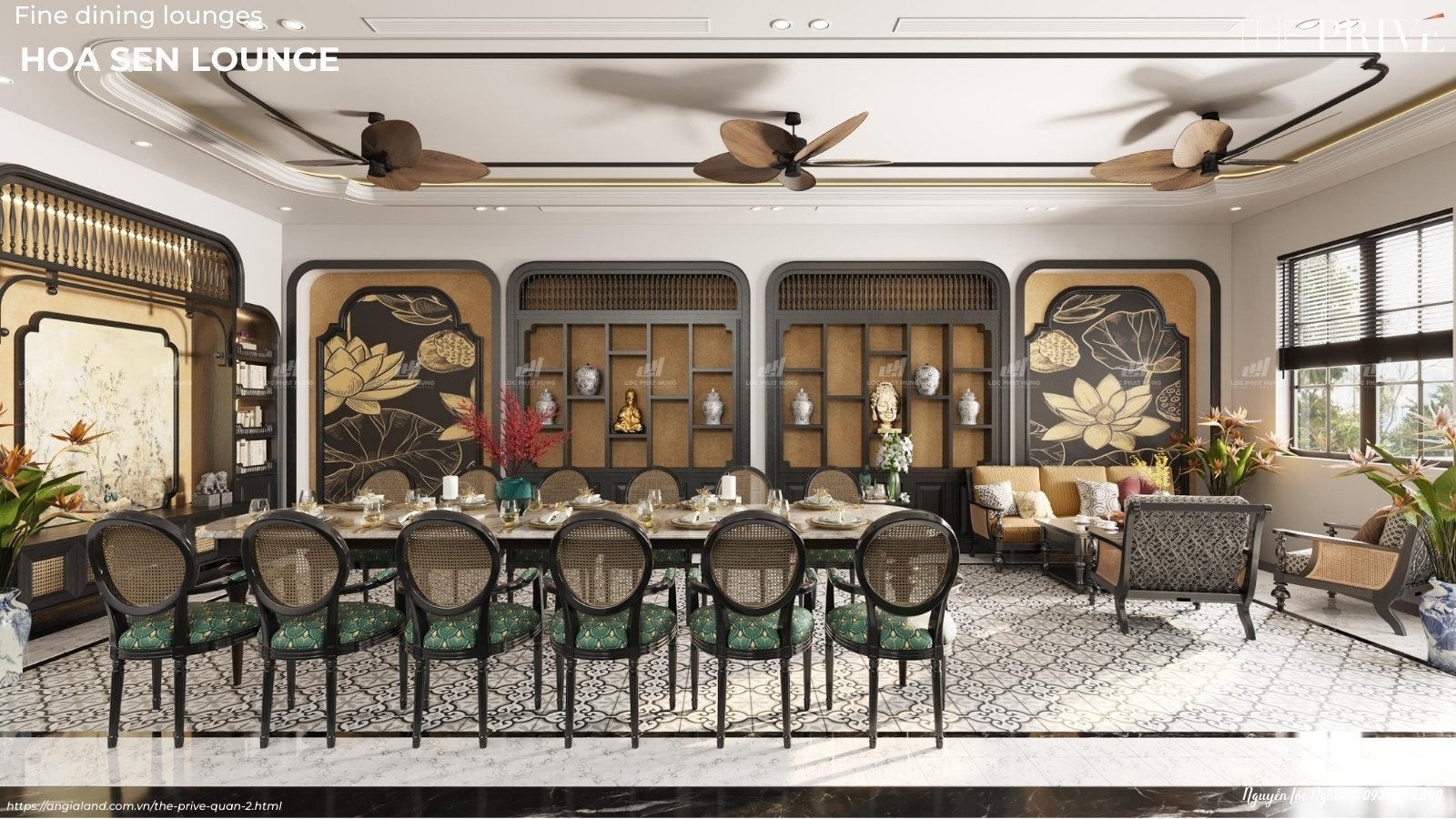 hòng Tiệc Hoa Sen: Không Gian Sự Kiện Sang Trọng Mang Vẻ Đẹp Thuần Khiết Tại The Privé Quận 2 Đất Xanh