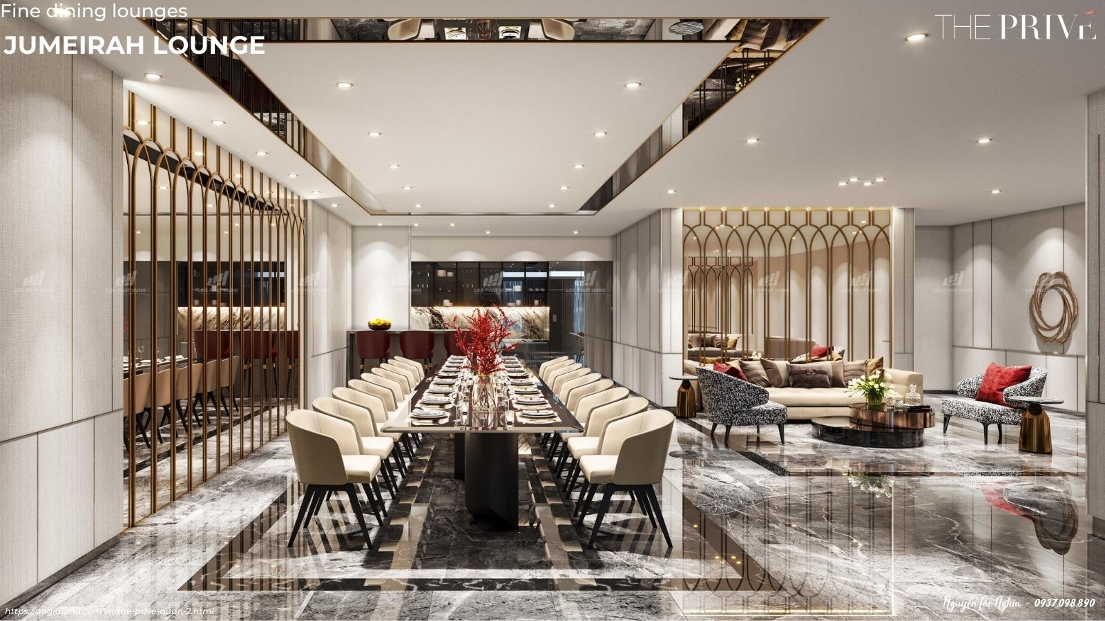 umeirah Lounge: Không Gian Phòng Tiệc Đẳng Cấp và Riêng Tư Cho Những Dịp Đặc Biệt Tại The Privé Quận 2 Đất Xanh