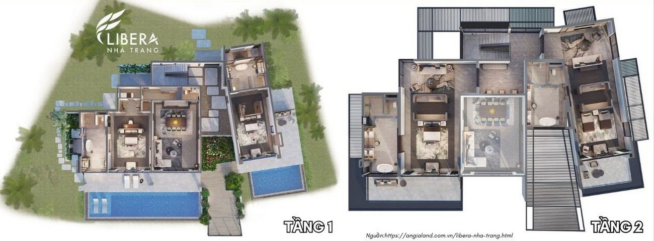 Thiết kế Biệt Thự Libera Nha Trang Loại The Coral Gran Melia Nha Trang